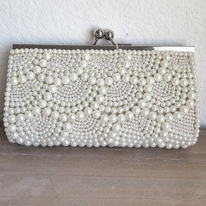 RSVP pearl (faux) clutch bag
